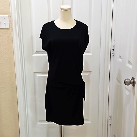 Original Black Side Tie Knot Mini Dress Size Small - Picture 2 of 7